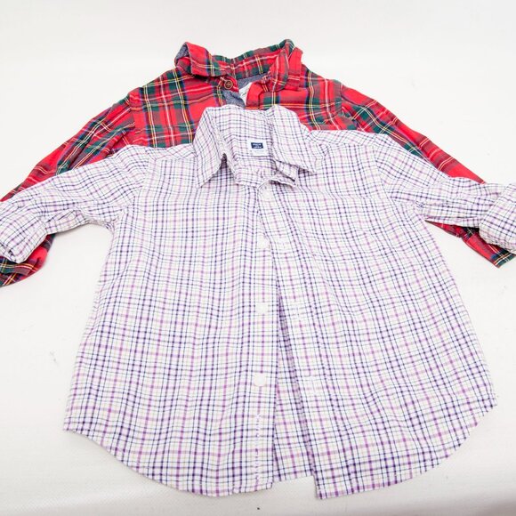 Boys Plaid Shirt Lot – Janie & Jack 12–18M + Sovereign Code 18M – Set of 2 - Picture 1 of 5